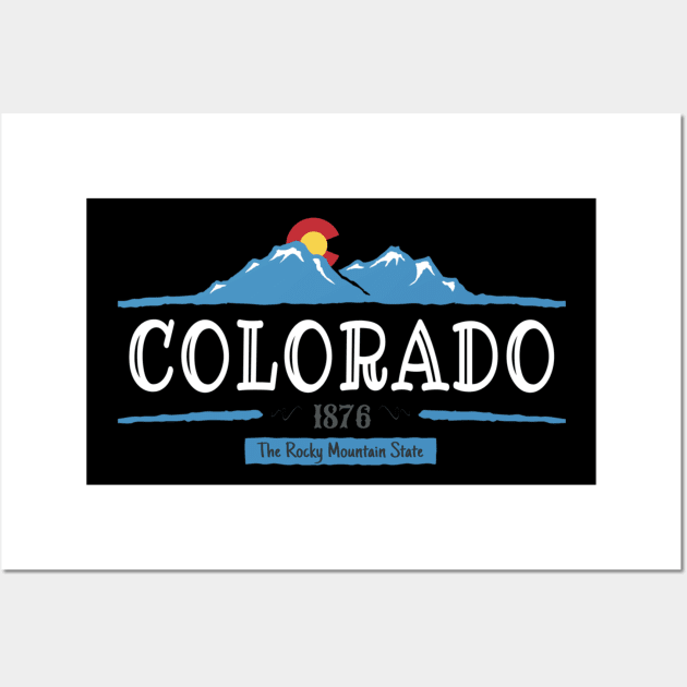 Colorado Flag Mountain Range Wall Art by TuckerMcclainKNVUu